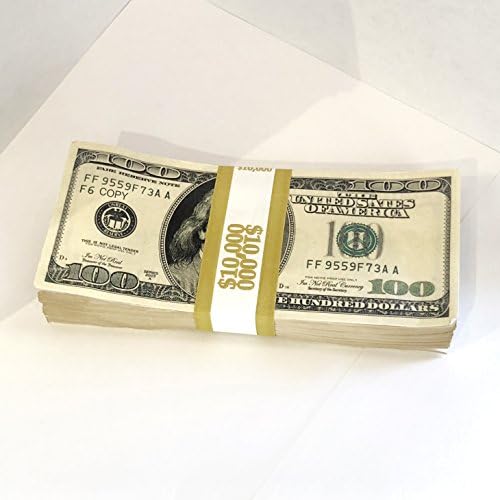 LA Prop Money $10,000 Distressed with Filler for Music Videos, Instagram, Advertising