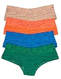 Caramel Cantina Mesh See-Through Striped Hipster Panties 3 or 4-Pack