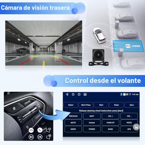 Inefala 4+64G Stereo for Seat Altea 2004-2015 Toledo 2004-2009 Android 15 with Wireless Carplay and Android Auto, 9'' Radio Screen with Bluetooth 32EQ GPS FM/RDS SWC AHD Reverse Camera
