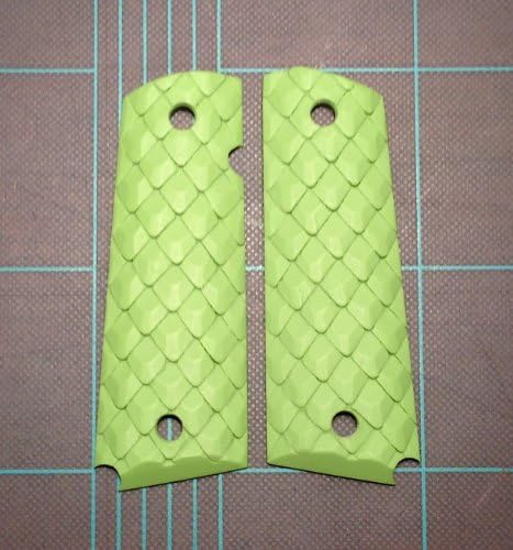 Custom "Dragon Scales" High-Impact Polymer 1911 Grips in Zombie Green