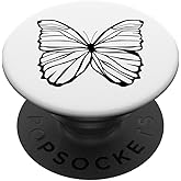 Black White Butterfly PopSockets Adhesive PopGrip