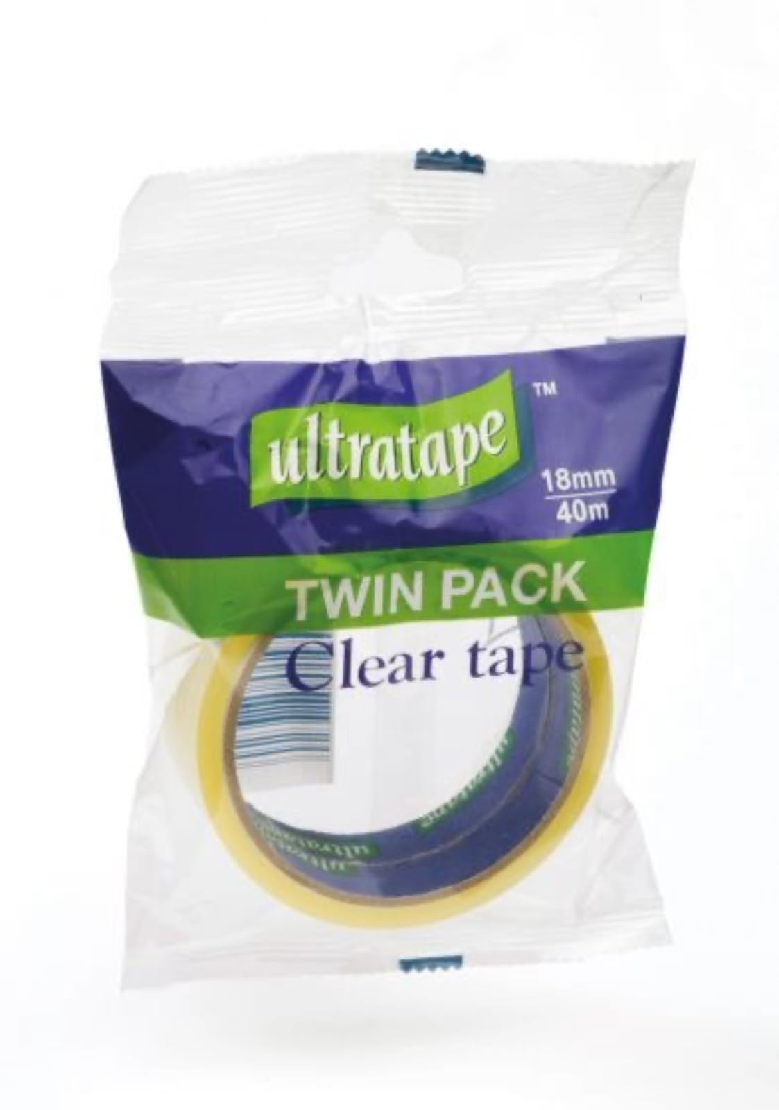 Ultratape | Clear Tape 18mm x 40m Twin Pack