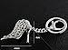 Jzcky Shzrp Fashion Lady's High Heels Keychain, Creative Refinement Hollow Shoes Lady Gift (Silver)