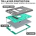 TOPSKY iPad 9.7 Case - 2017/2018, Three-Layer Shockproof Armor Defender for Apple iPad 6th/5th Generation, Grey Green