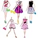 25pcs Barbie Doll Accessories=5pcs Handmade Wedding Dress+10 Pairs Shoes+10pcs Handbag Shoulderbag