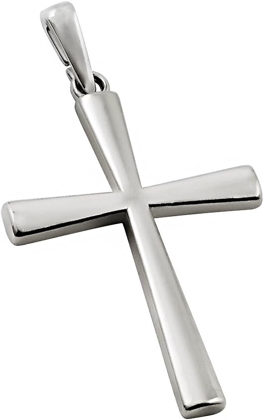 1.5 Inches Small Plain Sterling Silver Cross Pendant