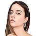 Jstyle Stainless Steel Womens Hoop Earrings Cubic Zirconia Earrings for Teen Girls