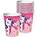 My Little Pony Mega Birthday Party Supplies Pack For 16 Guests With Prismatic Plates, Napkins, Tablecover, Candle, Swirl Decoration, Birthday Add An Age Banner, Table Decorating Kit, and Exclusive Pin