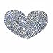 Ling's boutique(TM) Various Patterns of Crystal Car Stickers,Decorate Cars Bumper Window Laptops Luggage Rhinestone Sticker,White (Heart Symbol)