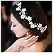 Crystal Diamond Bride Bridal Wedding Hair Head Band Wear Pearl Rhinestone Jewelry Headdress Headband Tiara Coronal Chain