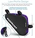 Aduro Sport Bicycle Bike Storage Bag Triangle Saddle Frame Pouch for Cycling (Purple)