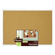 Quartet Cork Bulletin Board, 17 x 23 Inches, White Frame (MHOB1723-WT)