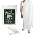 UMMA ESSENTIALS, Ihram Ehram Ahram for Men, 100% Cotton, Hajj Umrah Ihram Ehram Towels, Hypoallergenic, Quick-Drying, Lightweight, Breathable, 2 Count, White, Adult Size 110 x 220cm = 43X86 inch