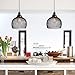 LampLust Pendant Light Shade, 1-Light Black Metal Mesh Shade, E26 Socket, Indoor Pendant Light Fixtures, UL Listed, Pendant Lights Kitchen Island, Pendant Lamp Shade, Hanging Lights for Kitchen
