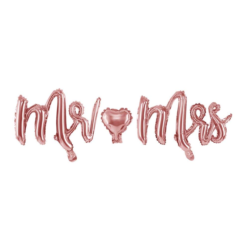 wYw Rose Gold Foil Balloons Mr Mrs - Weddings - Decorations