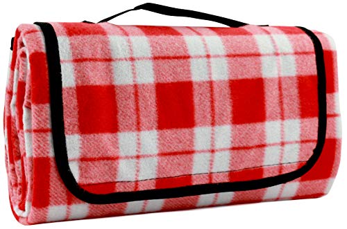 Large Picnic Blanket | Oversized Beach Blanket Sand Proof | Outdoor Accessory for Handy Waterproof Stadium Mat | Water-Resistant Layer Outdoor Picnics | Great for Camping on Grass and Portable