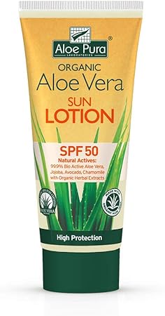 organic aloe vera sun lotion