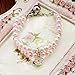 XDOBO 2 Rows Handmade Pink Pearls Rhinestones Pet Necklace Collar with Bling Diamond Fancy Dog Cat Jewelry Necklace S (pink)