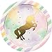 BirthdayExpress Unicorn Sparkle Dinner Plate Foil Stamp