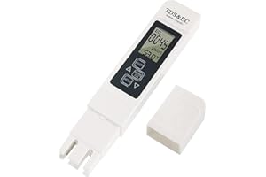 Mesee TDS EC Tester Meter, 3-in-1 Professional Water Quality Test Meter LCD Digital Temperature Meter Testing Tool for Drinki