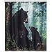 DS BATH Black Bear Shower Curtain,Polyester Microfiber Waterproof Shower Curtains,Printed Animals Shower Curtains for Bathroom,Fabric Bathroom Curtains,72 inches W x 72 inches H