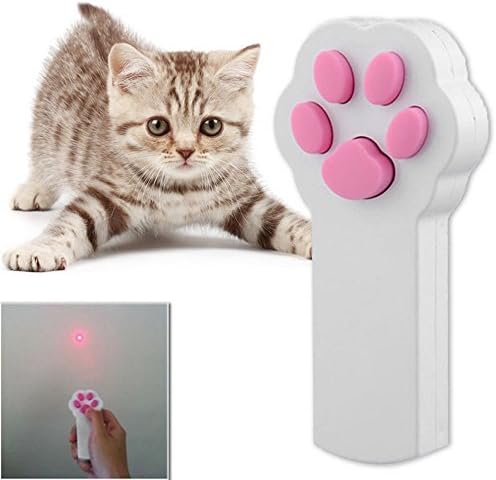 CJRoom Paw Style Cat Catch Interactive Led Light Pointer Exercise Chaser Toy Pet Scratching Training Tool (White)