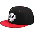 ADJUEMB Classic Snapback Hats Skull Embroidery Adjustable Flat Bill Hat Unisex Baseball Caps
