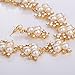 HongHu Fashion Pearl Rhinestone Rhinestone Statement Bib Pendant Necklace & Earring Set