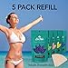 LeChic Paris, Wax Beans, Hard Wax Beads Kit By LeChic: 5 Beans Bags (5 x 100gr) + 30 Wax Sticks | Hair Removal Depilatory Wax