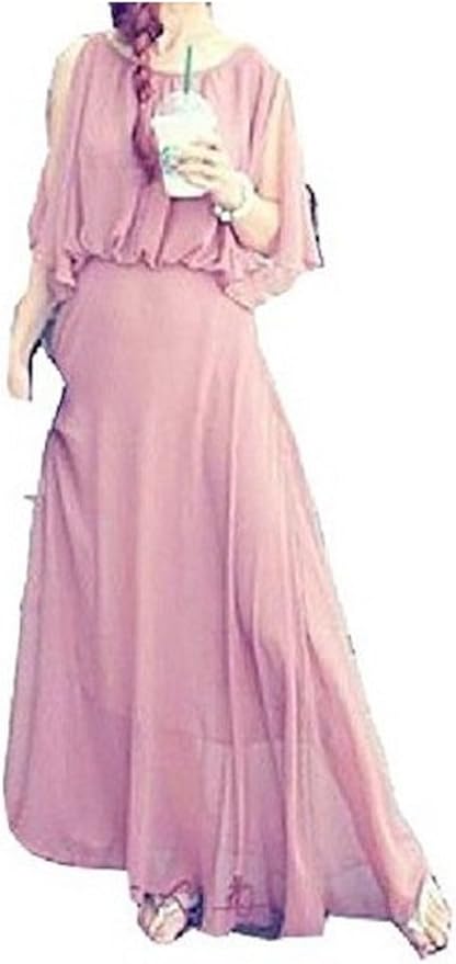 ノーブランド品 セレブスタイル シフォン ノースリーブ マキシ ワンピース ピンク カジュアル ワンピ Mサイズ ファスト ファッション コーディネート レディース ワンピ ワンピース チュニック 通販 Amazon