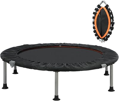 Panana Foldable Mini Trampoline 48 Inch Fitness Rebounder 150kg Capacity