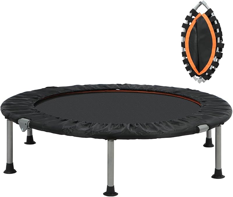 Panana Foldable Mini Trampoline 48 Inch Fitness Rebounder 150kg Capacity