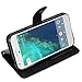 Google Pixel Case, LK Luxury PU Leather Wallet Flip Protective Cases Cover with Card Slots & Stand (Black)