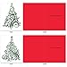 10 Assorted 'Just Fir You' Seasons Greetings Note Cards 4 x 5.12 inch - Beautiful Christmas Tree Notecards with Colorful and Fun Designs - Boxed Happy Holiday Stationery w/ Envelopes M5019