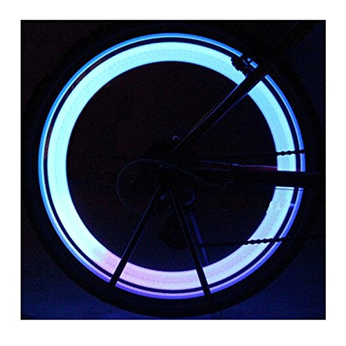 Bike Spoke Light 6PCS Willceal,Bike Wheel Light,Tyre Wire Right with 6 LED Flash Model Neon Lamps,Bike Safety Alarm Light. (Multi-corlor)