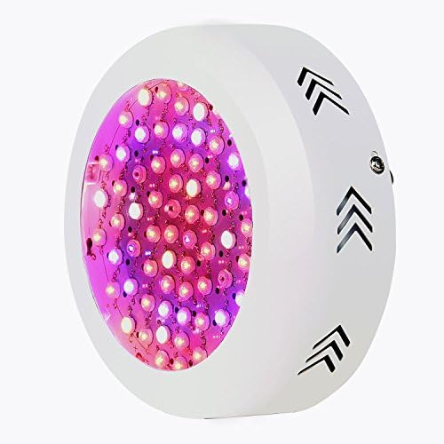 FEIFEIER 55W Mini UFO Led Plant Grow Light Hydroponic Grow Lamp Panel with UV/IR Light 72pcs High Power LED Bulb