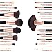 BESTOPE 18 PCs Makeup Brushes Premium Kabuki Makeup Brush Set Synthetic Foundation Blending Blush Face Eyeliner Shadow Brow Concealer Cosmetic Brush Set (Gift Box Rose Gold)