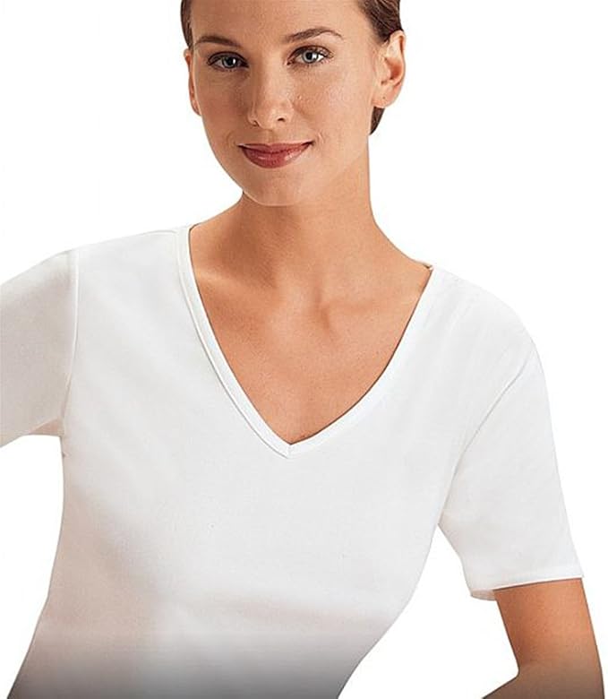 Cuddl Duds Women's ClimateSmart Short Sleeve VNeck