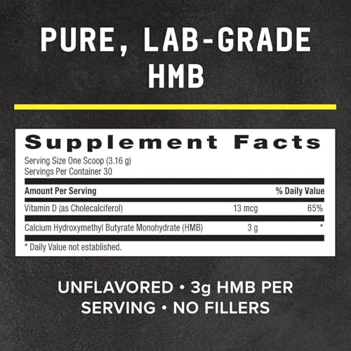 BEYOND RAW Chemistry Labs HMB Powder, Increase Performance, 30 Servings