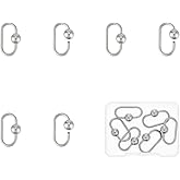 UNICRAFTALE 6Pcs Oval Stainless Steel Screw Carabiner Key Clasp Lock Metal Lock Clasps Necklace Link Hook for DIY Necklaces Bracelet Jewelry Making