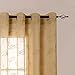 Lazzzy Sheer Curtains for Living Room Bedroom Gold Curtains Leaf Embroidered Curtains Botanical Semi Sheer Curtains 84 inches 2 Panels Light Filtering Window Treatments Rod Pocket Drapes Gold