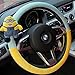 Finex Gru's Yellow Villain Two Eyes with Glasses Auto Car Steering Wheel Cover Accessories Universal