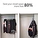 CBTONE 6 Pack Closet Space Saving Hangers, Multi-Purpose Metal Magic Cascading Hangers With Updated Hook Design for Organizing Wardrobe Clothing