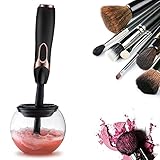 Makeup Brush Cleaner INNOLV Electric Spinning Makeup Brush Cleaner and Dryer Machine Brush Cleaner Spinner 360 Rotation Cleans and Dries all Makeup Brushes In Seconds - Black