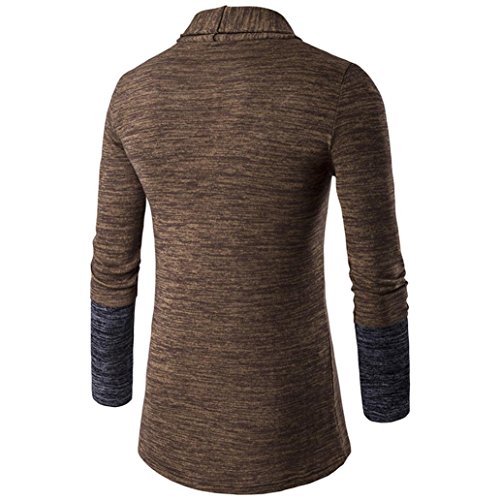 Men Cardigan Knit,Toponly Men's Autumn Winter Sweater Cardigan Knit Knitwear Coat (Coffee, L)
