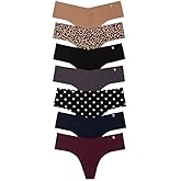 Victoria's Secret Women's No Show Thong Underwear, Panties for Women, Multi Pack (XS-XXL)