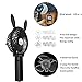USB Handheld Fan,HandFan Mini Rechargeable Fan Portable Fan Clip Fan Collapsible Desktop Fan Outdoor Fan with Umbrella Hanging&2000mA Rechargeable Battery for Camping Tent Dorm Office and Home(Black)