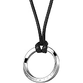 OIDEA Men's Viking Rune Necklace: Vintage Stainless Steel Twist Mobius Pendant Necklaces with Braided Leather Rope Chains Norse Amulet Jewelry Gifts