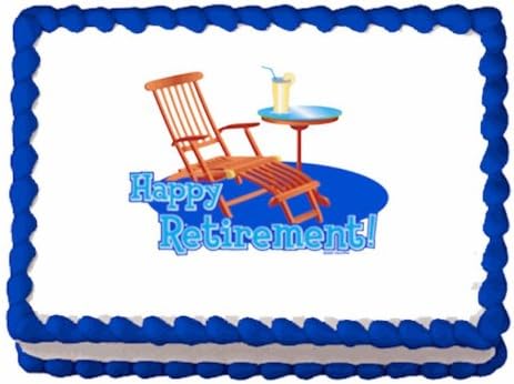 Edible Cake Toppers Happy Retirement Edible Cake Topper Retirement Gifts Beach Themed Retirement Party Cake Toppers Picks Paper Party Supplies Deshpandefoundationindia Org