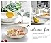 AnBnCn 8 Inch Porcelain Pasta/Salad Bowls - 22 Ounce - Set of 6, White
